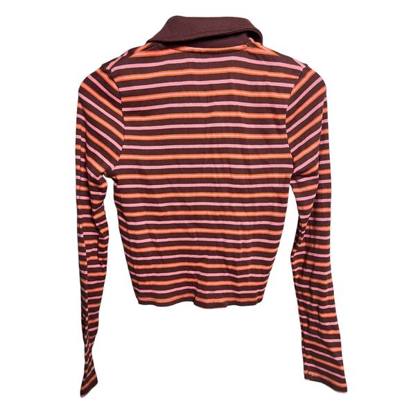 Miiyu x Twik Vision Size Small Long Sleeve Striped Women Polo - Picture 2 of 5